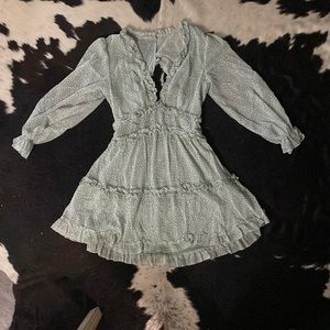 Low cut, backless mini dress